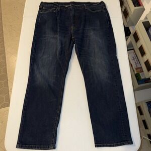 Levis 541 Athletic Fit Stretch Jeans Men's Sz 40W 30L Blue Dark Wash Water Marks